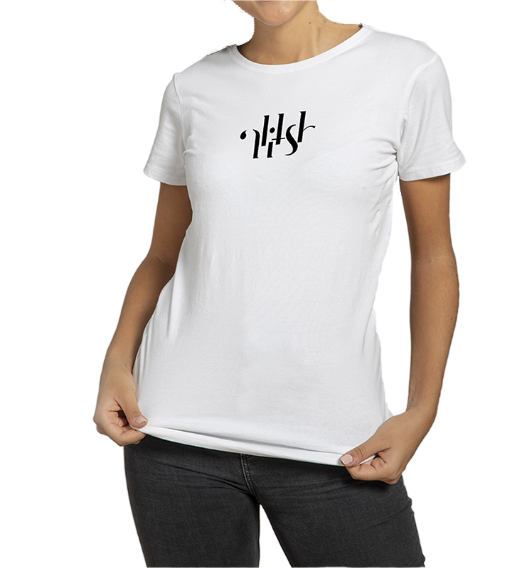 T-shirt Alitsh blanc logo noir femme